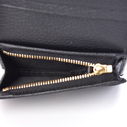 Gucci Pebbled Calfskin GG Marmont Card Case Black 5 of 9