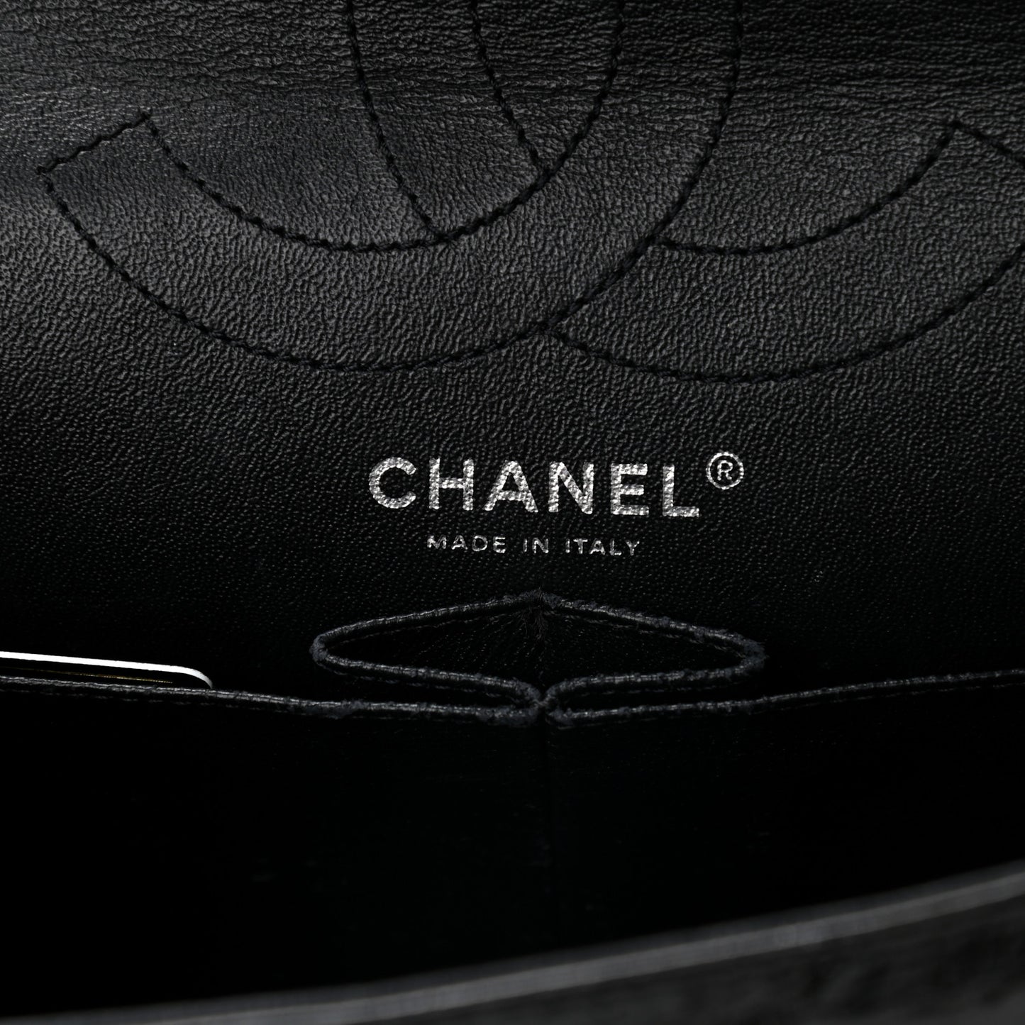Glazed Calfskin Quilted 2.55 Reissue 226 Flap So Black