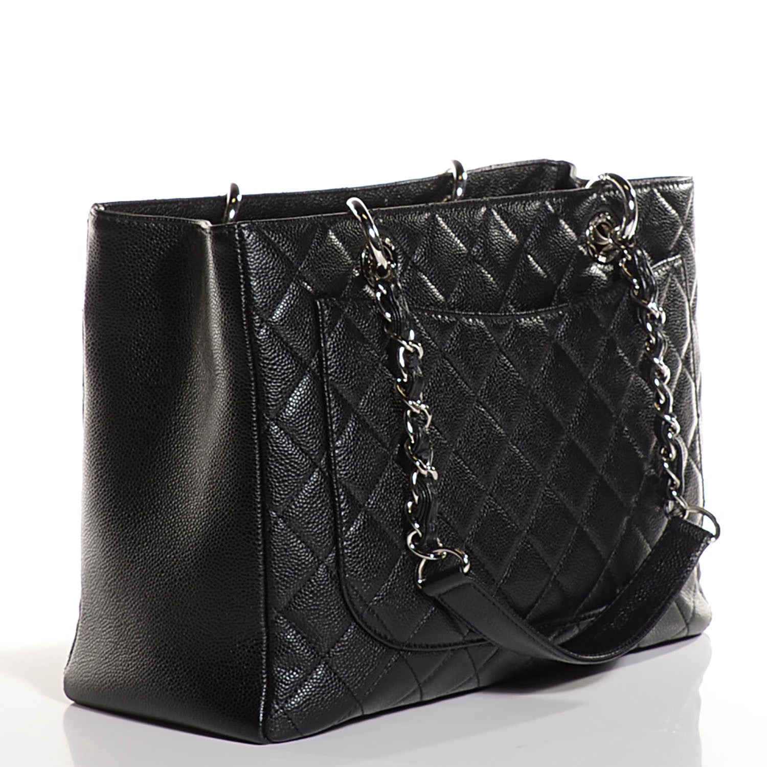 Chanel Caviar Quilted Grand Shopping Tote GST Black 3 of 7