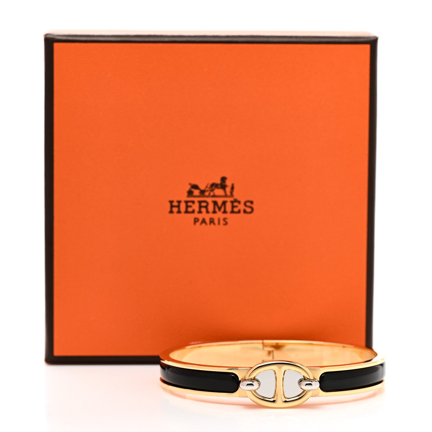 Hermes Enamel Mini Clic Chaine d'Ancre Bracelet PM Black 5 of 5