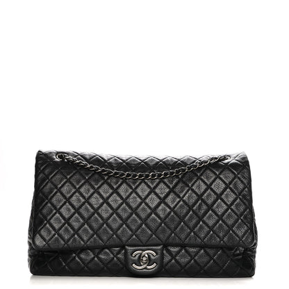 Chanel Calfskin Quilted XXL Travel Flap Bag Black 1 of 9