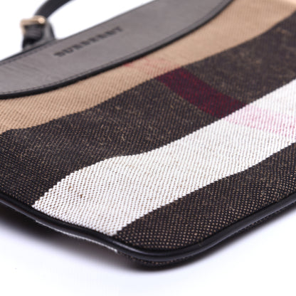 Burberry Mega Check Peyton Crossbody Clutch Bag Black 6 of 9