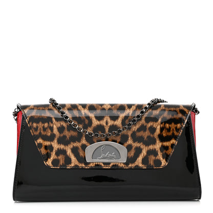Christian Louboutin Patent Leopard Vero Dodat Clutch Brown 1 of 13