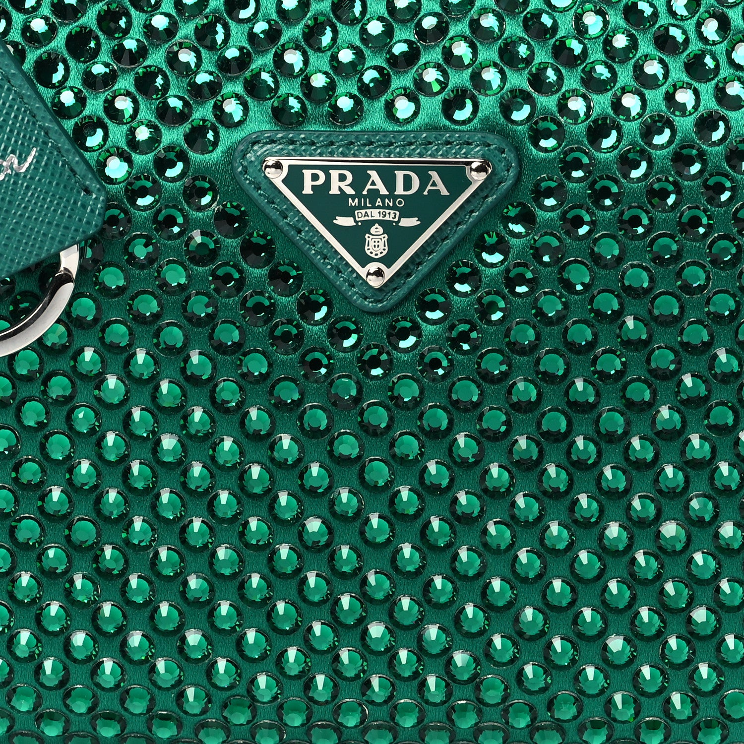 Prada Satin Crystal Mini Re-Edition 2000 Bag Mango 7 of 10