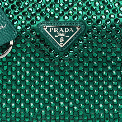 Prada Satin Crystal Mini Re-Edition 2000 Bag Mango 7 of 10