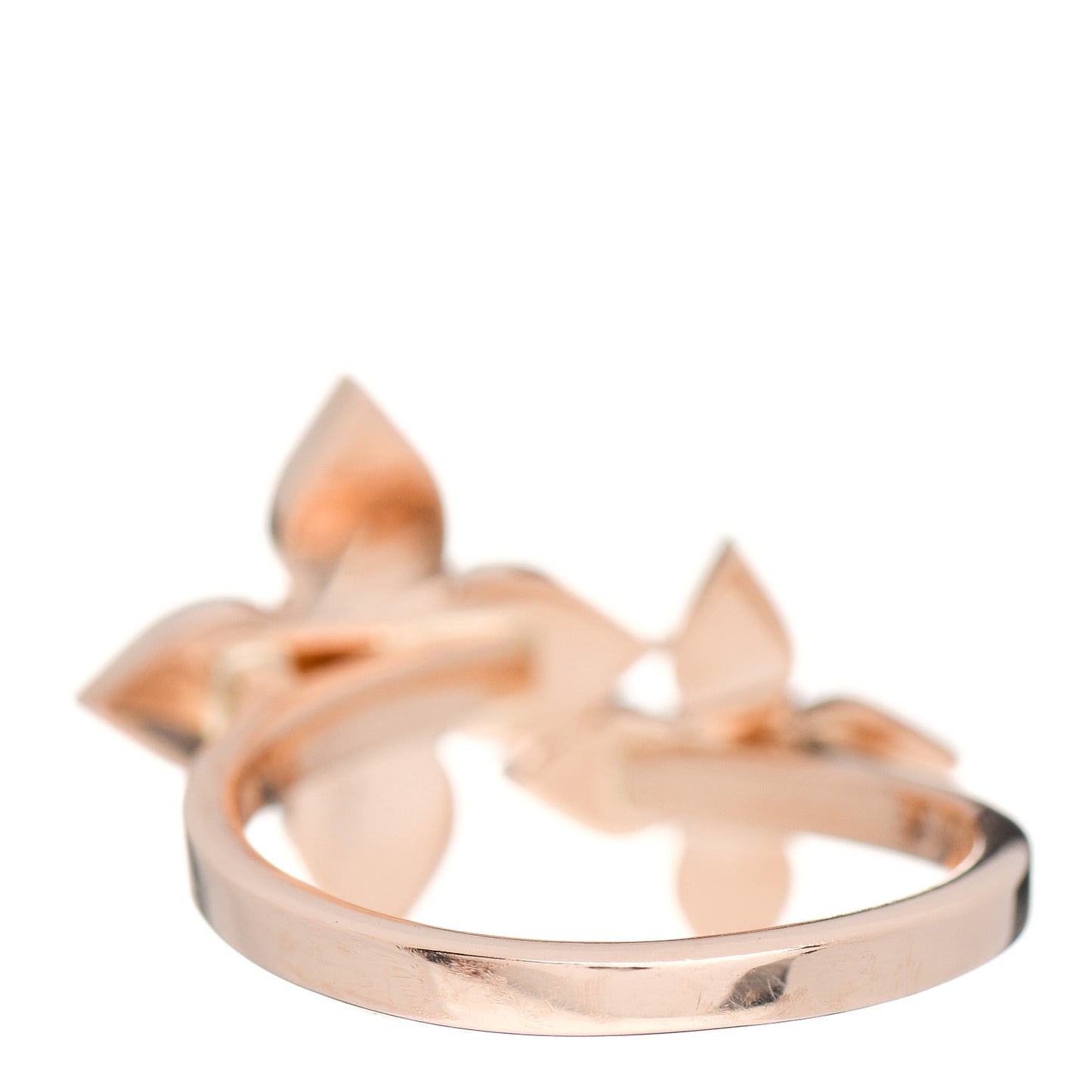 18K Pink Gold Diamond Star Blossom Ring 52 6
