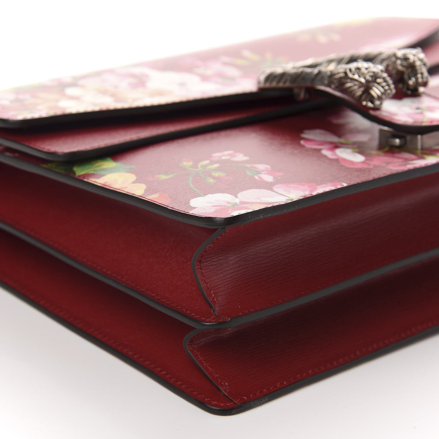 Calfskin Blooms Print Medium Dionysus Shoulder Bag Romantic Cherry Multicolor