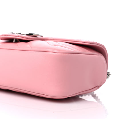 Gucci Calfskin Matelasse Super Mini GG Marmont Shoulder Bag Wild Rose 9 of 10