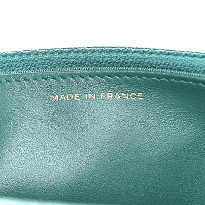 Chanel Metallic Caviar Quilted Wallet On Chain WOC Green 7 of 11