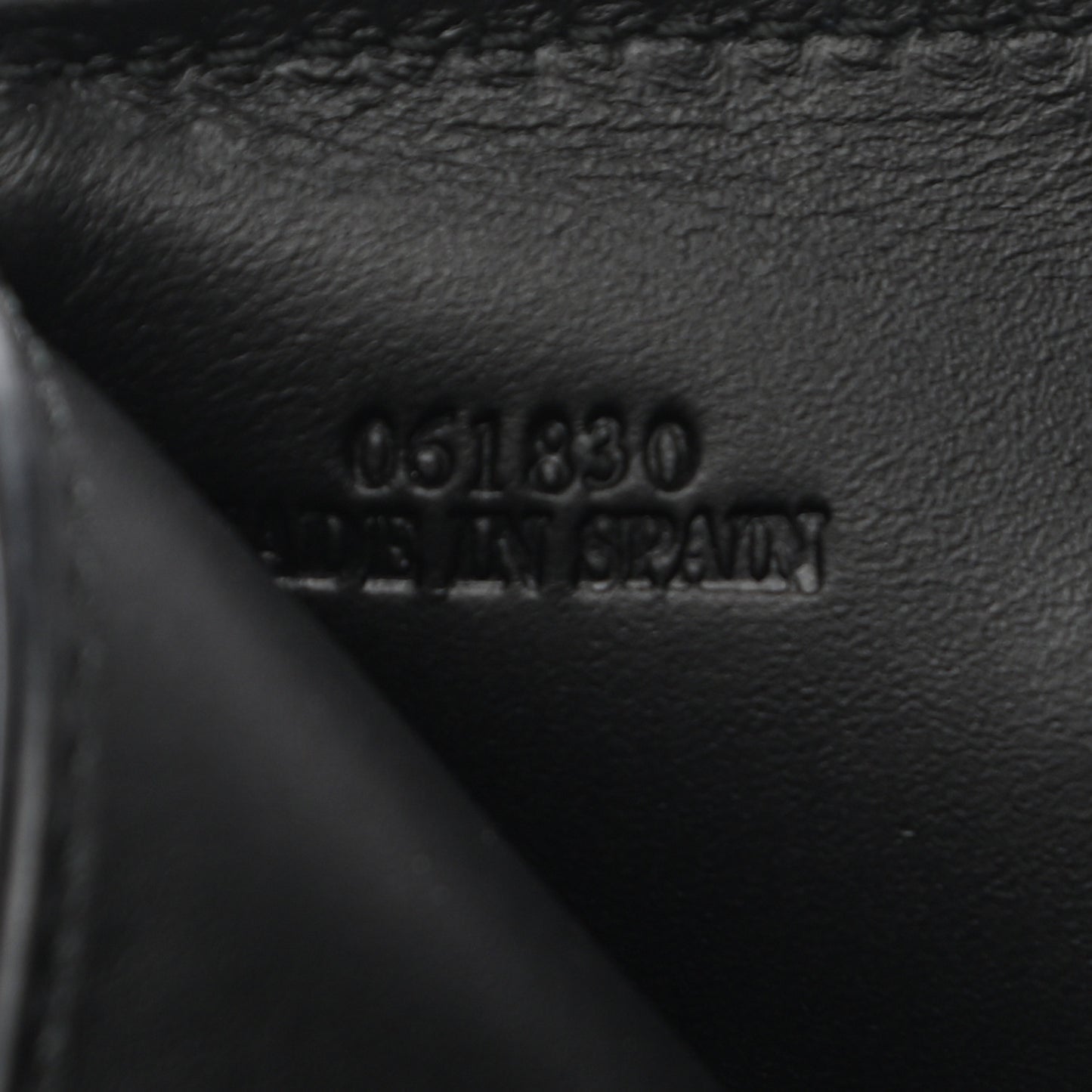 Calfskin Embossed Small Wallet Navy