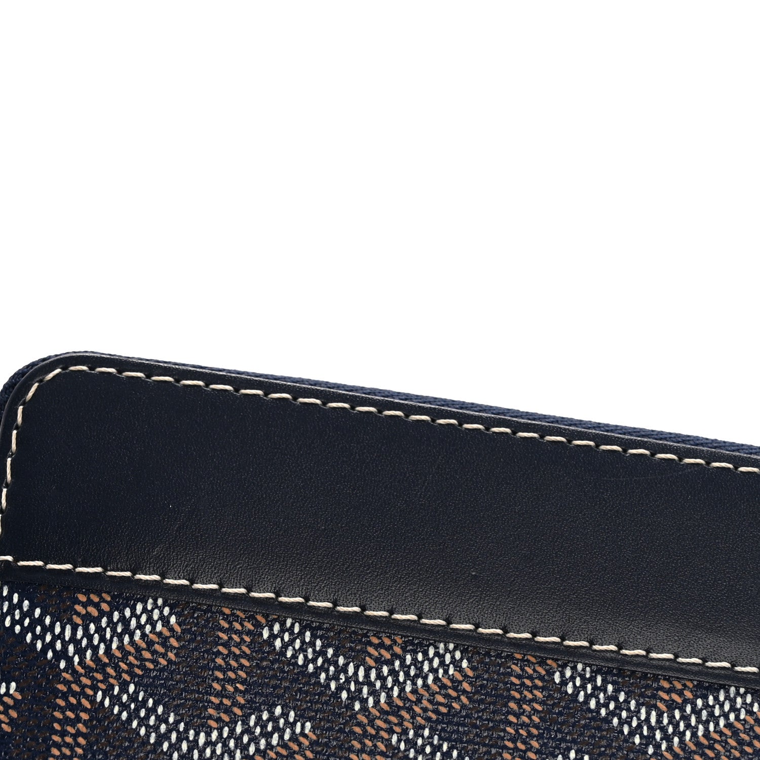 Goyard Goyardine Matignon Zip Around GM Wallet Navy 1780540