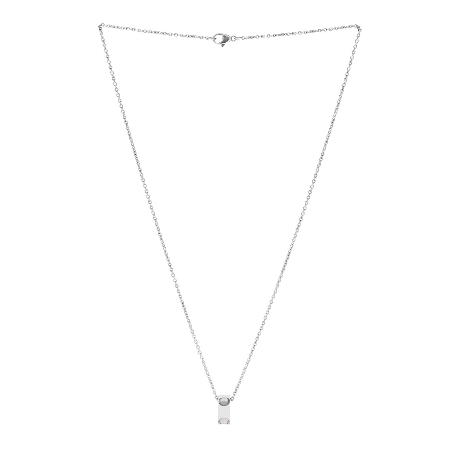 Louis Vuitton 18K White Gold Empreinte Pendant Necklace 3 of 5