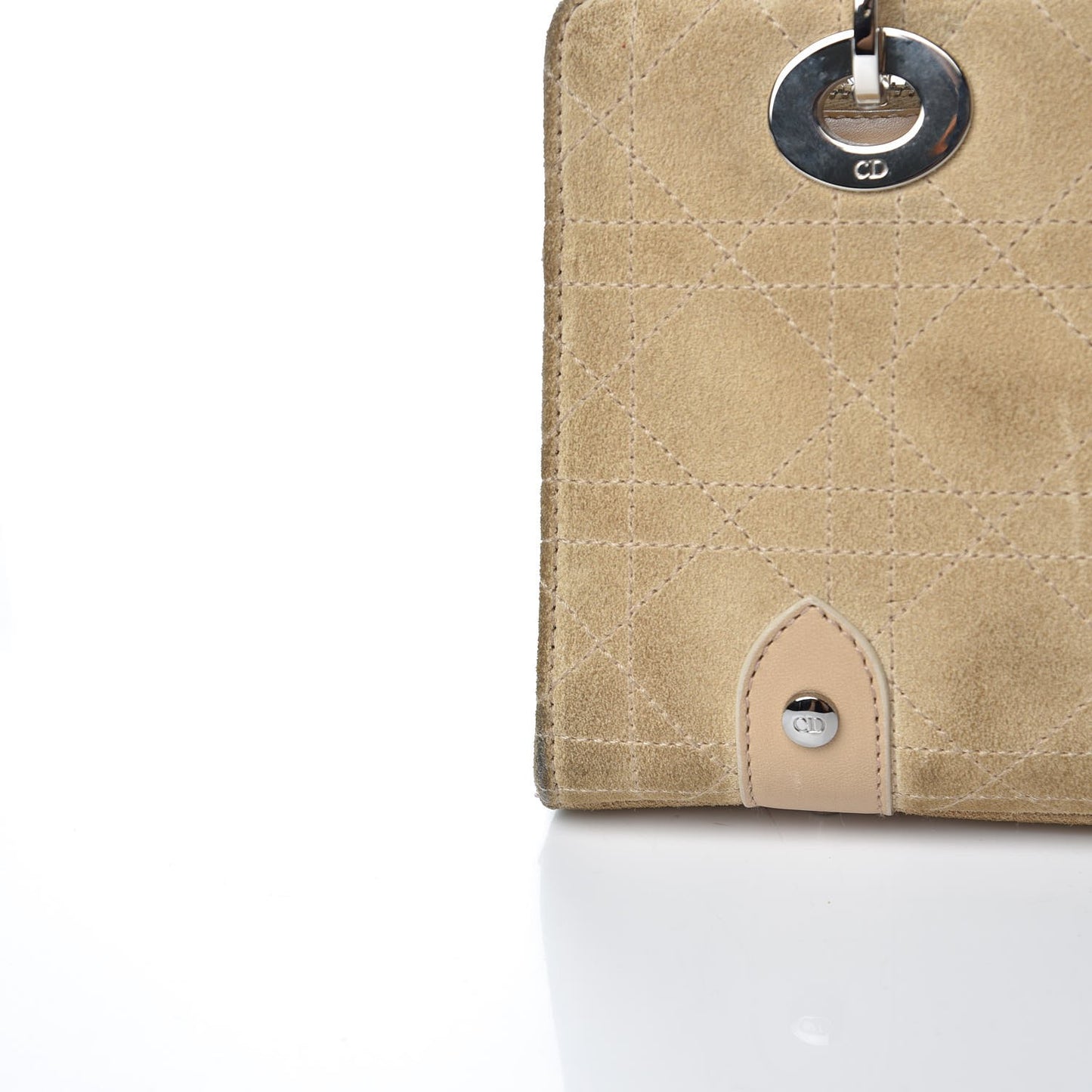 Suede Cannage Stitched East West Lady Dior Beige