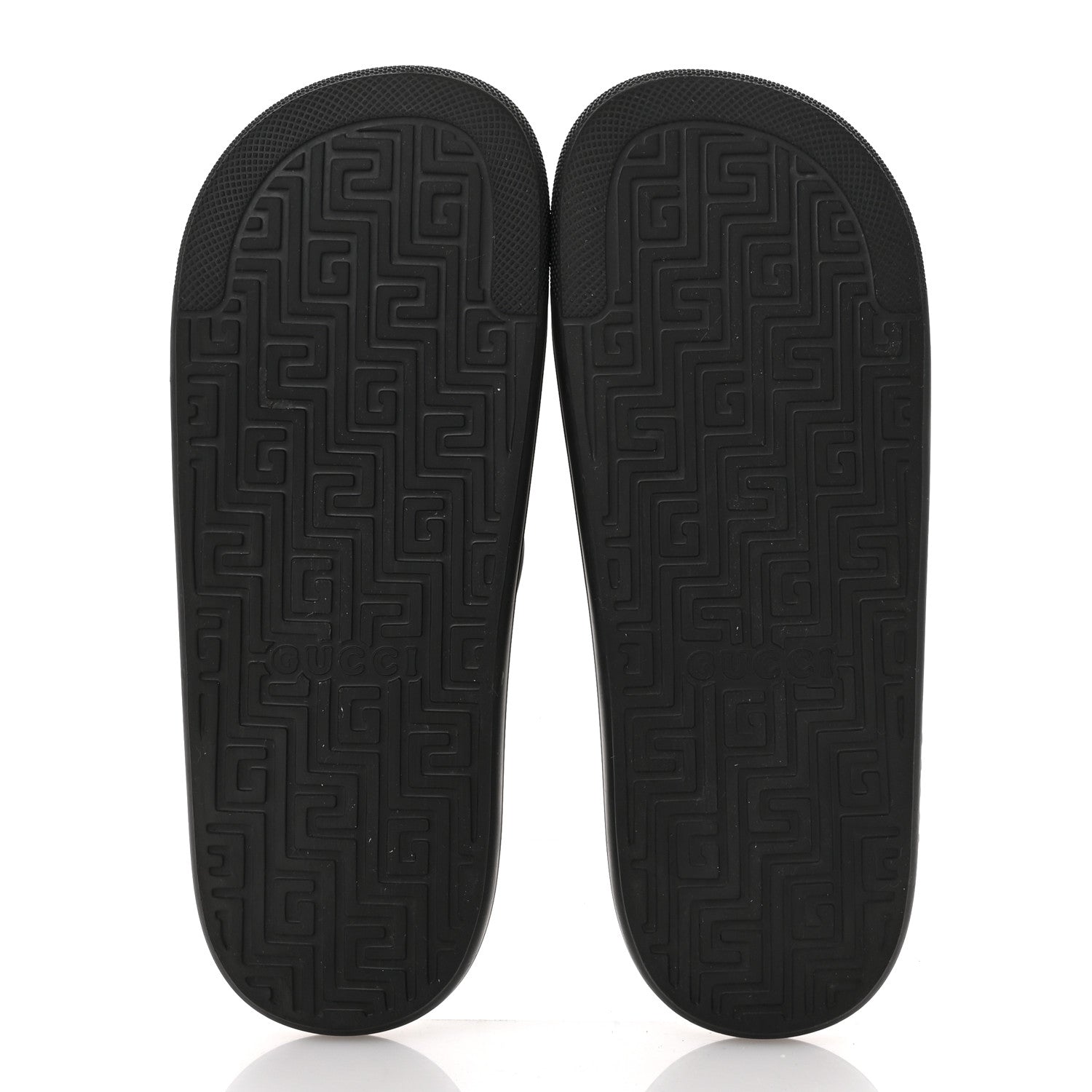 Gucci Rubber Web Mens Slide Sandals 9 Black Green Red 6 of 9