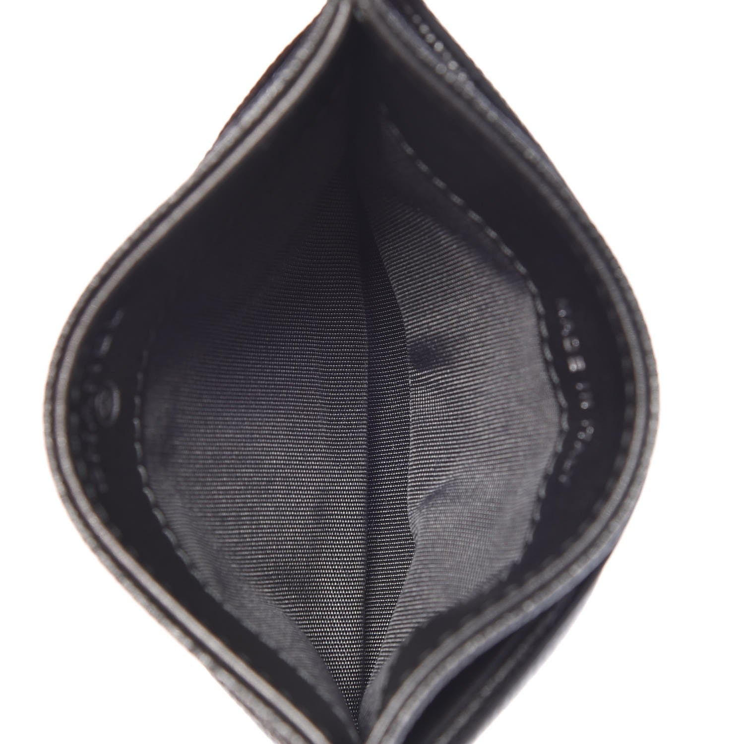 Chanel Metallic Caviar Quilted CC Card Holder Dark Silver 9 of 9