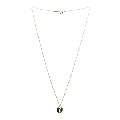 Tiffany 18K Yellow Gold Mini Heart Lock Pendant Necklace 3 of 7