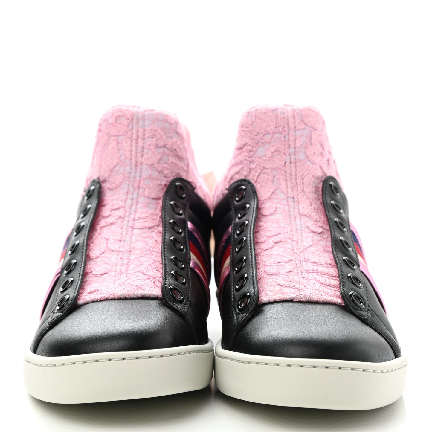 Calfskin Lace Ayers Sylvie Web Womens New Ace High Top Sneakers 35.5 Black