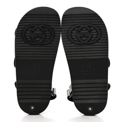 Gucci Rubber Mini Double G Womens Isla Dad Sandals 35 Black 5 of 8
