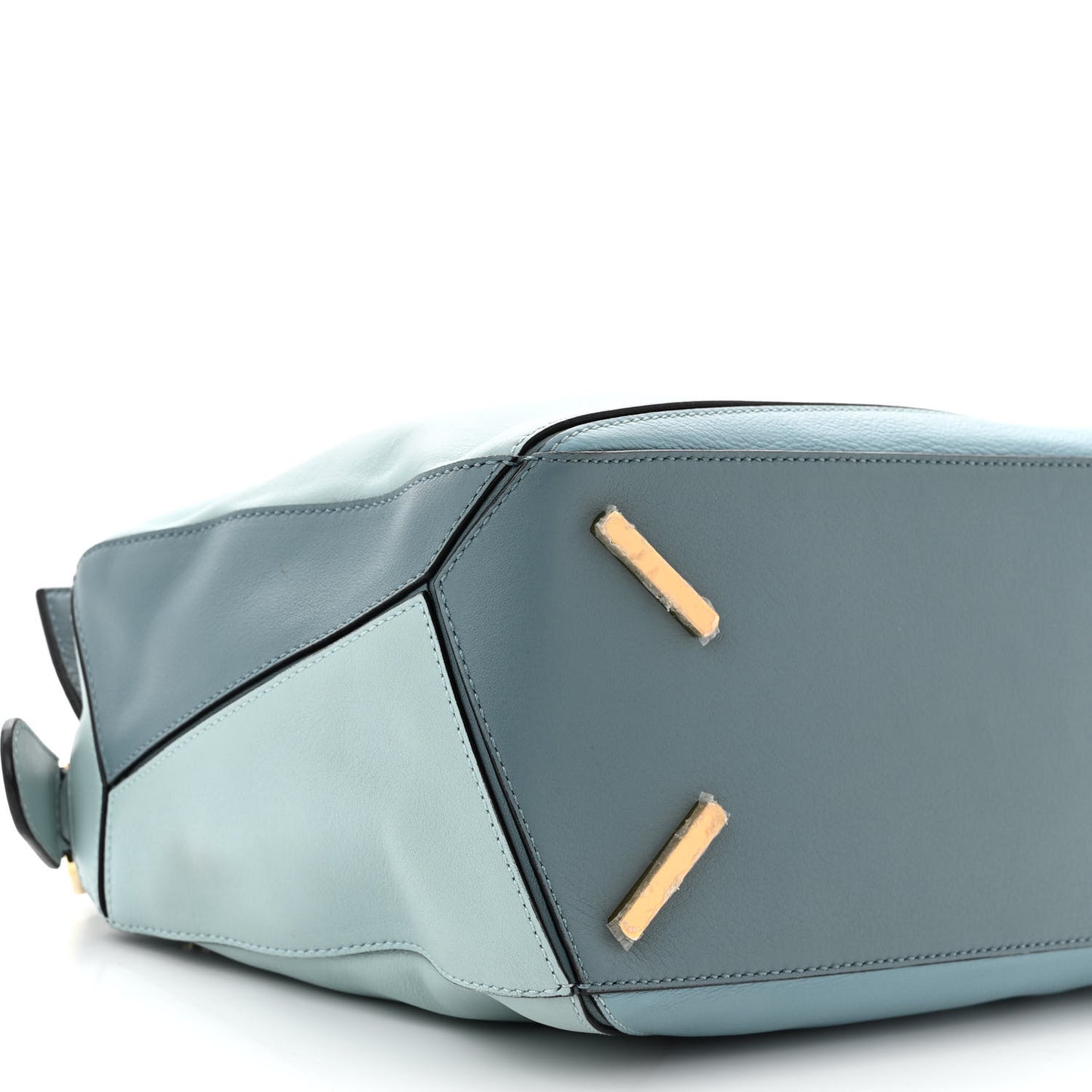 Calfskin Medium Puzzle Bag Aqua Light Blue Stone Blue