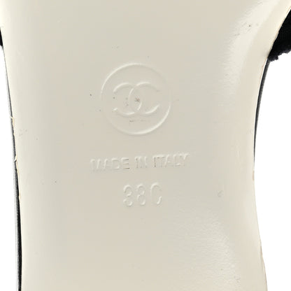 Chanel Jersey Knit CC Mules 38 Black 6 of 8