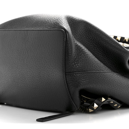 Valentino Garavani Grained Calfskin Rockstud Backpack Black 9 of 9