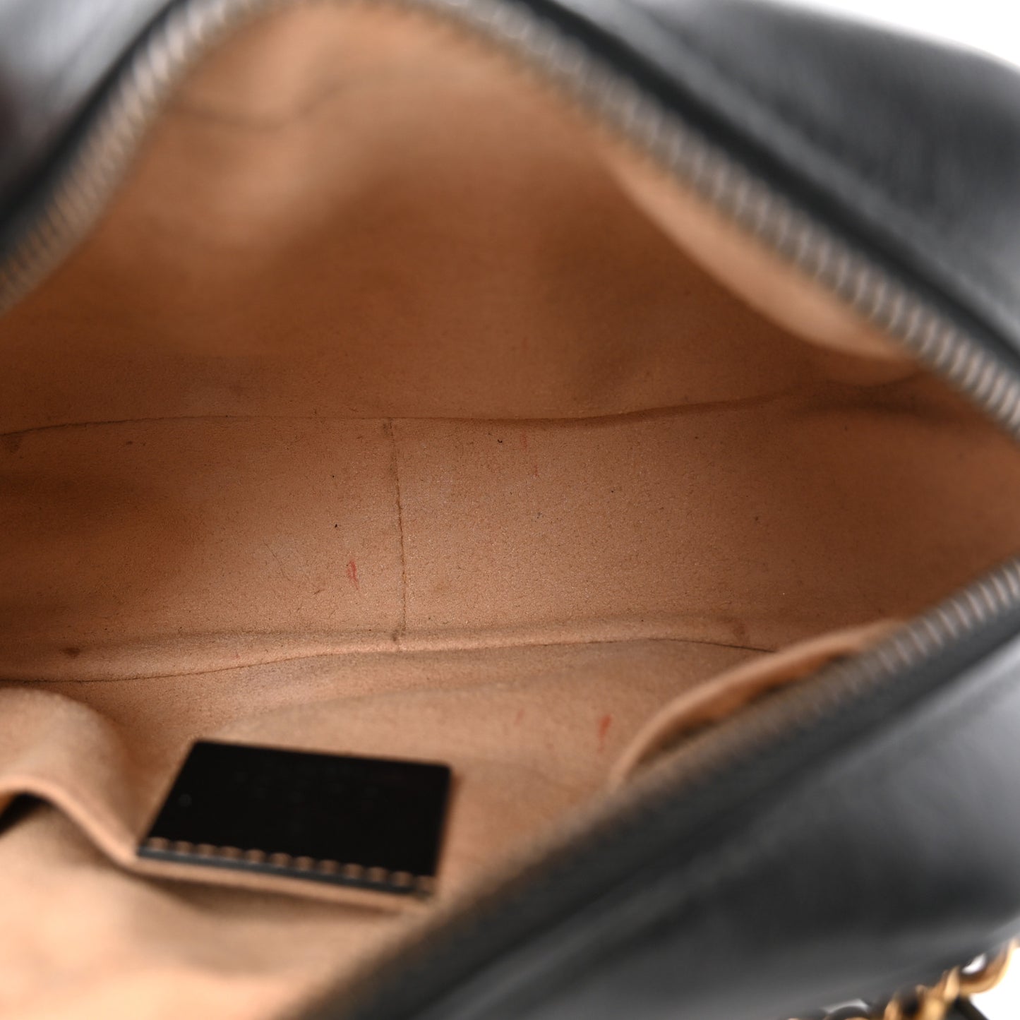 Calfskin Matelasse Mini GG Marmont Chain Shoulder Bag Black