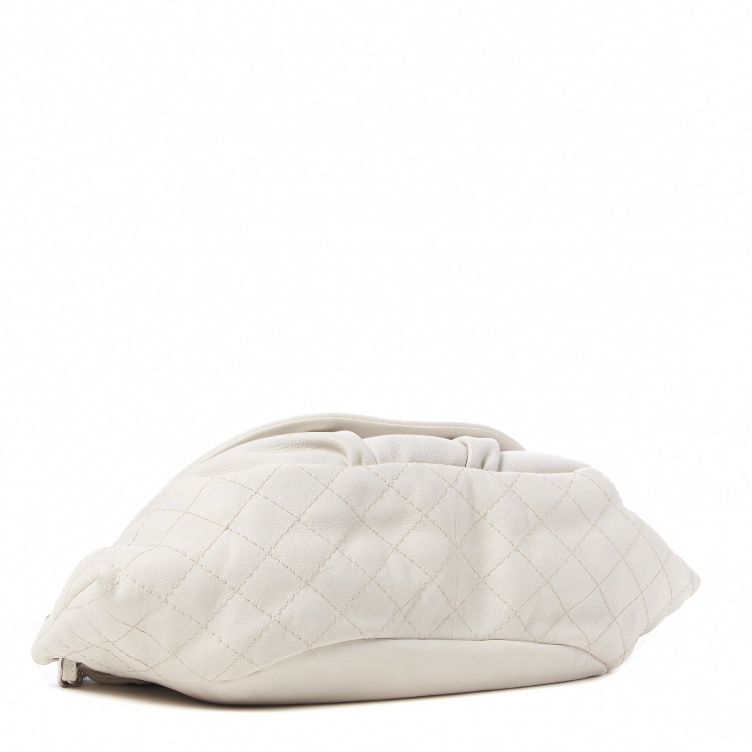Chanel Caviar Half Moon Large Flap White 3 of 9