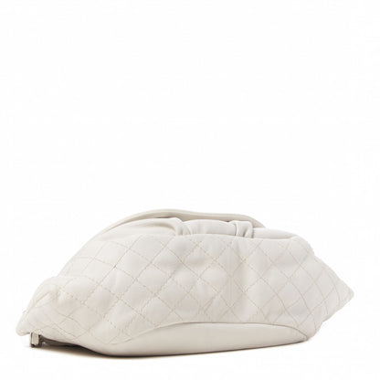 Chanel Caviar Half Moon Large Flap White 3 of 9