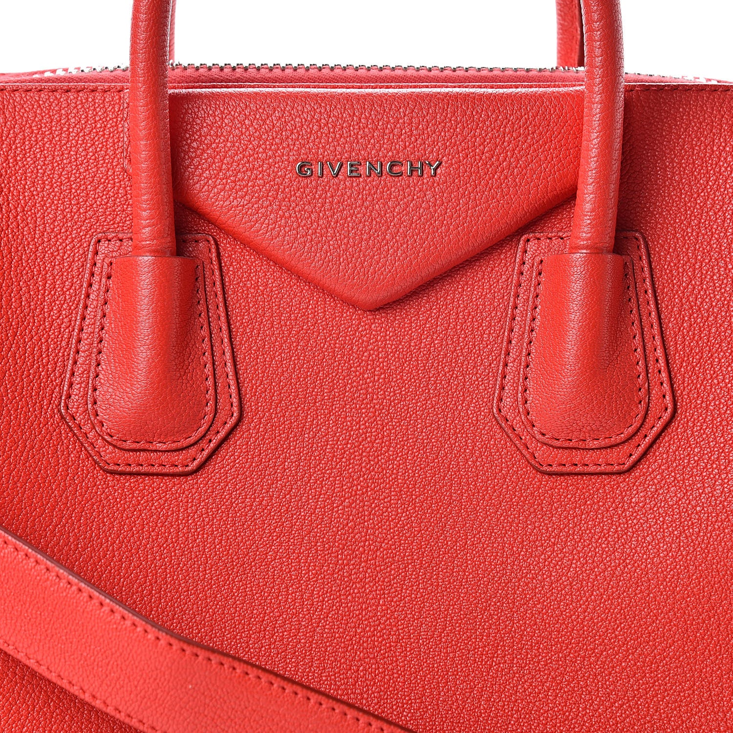 Givenchy Sugar Goatskin Medium Antigona Red 8 of 12