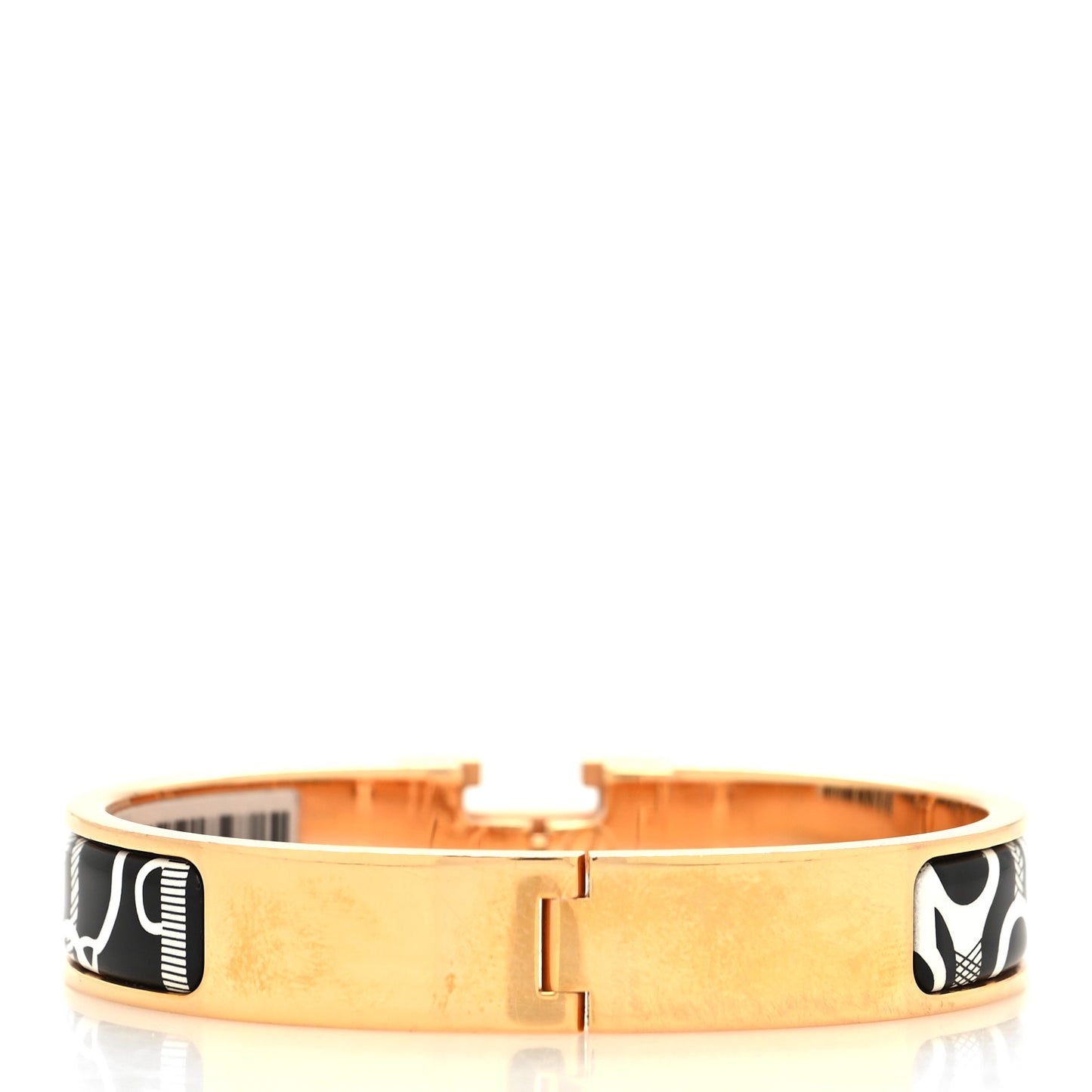 Enamel Printed Panoplie Equestre Narrow Clic Clac H Bracelet GM Positif Negatif