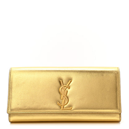 Saint Laurent Metallic Calfskin Monogram Cassandre Clutch Ciad 1 of 8
