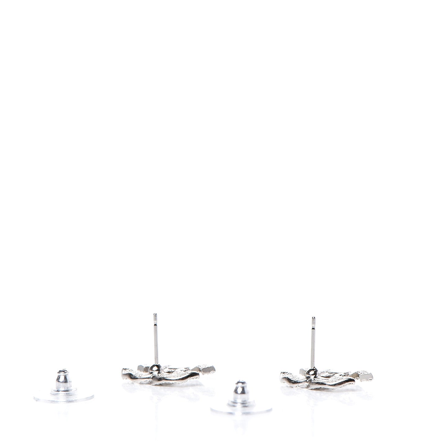 Crystal CC Earrings Silver
