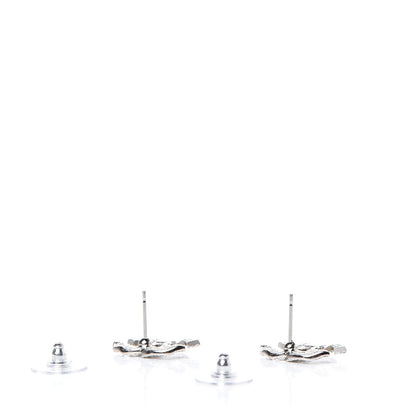 Chanel Crystal CC Earrings Silver 3 of 5