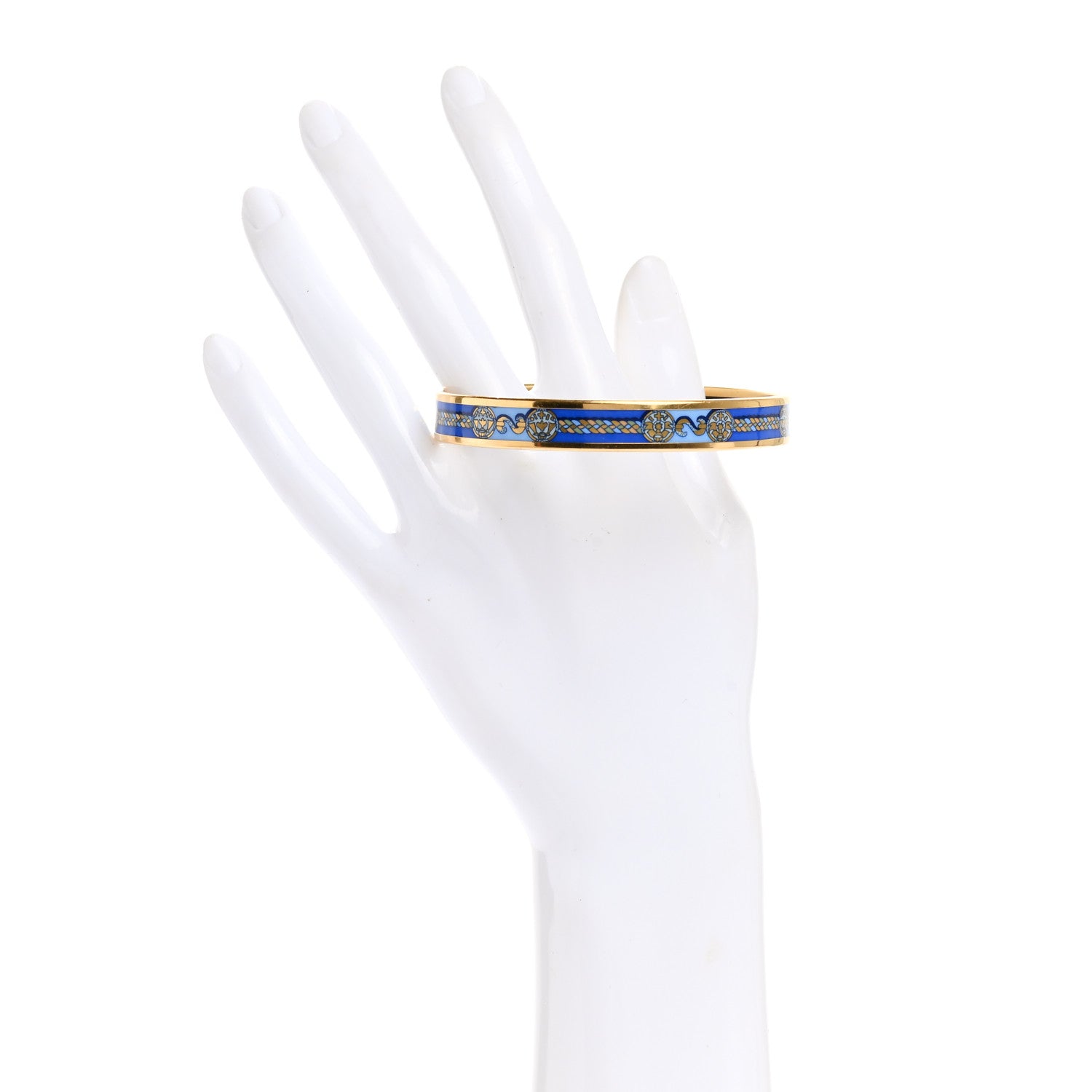 Hermes Enamel Printed Narrow Bracelet 70 2 of 5