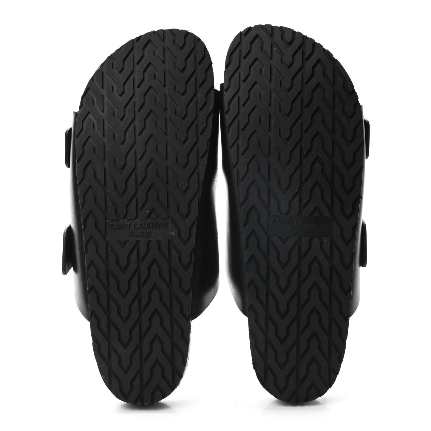 Calfskin Jimmy Cross Slides 41 Black