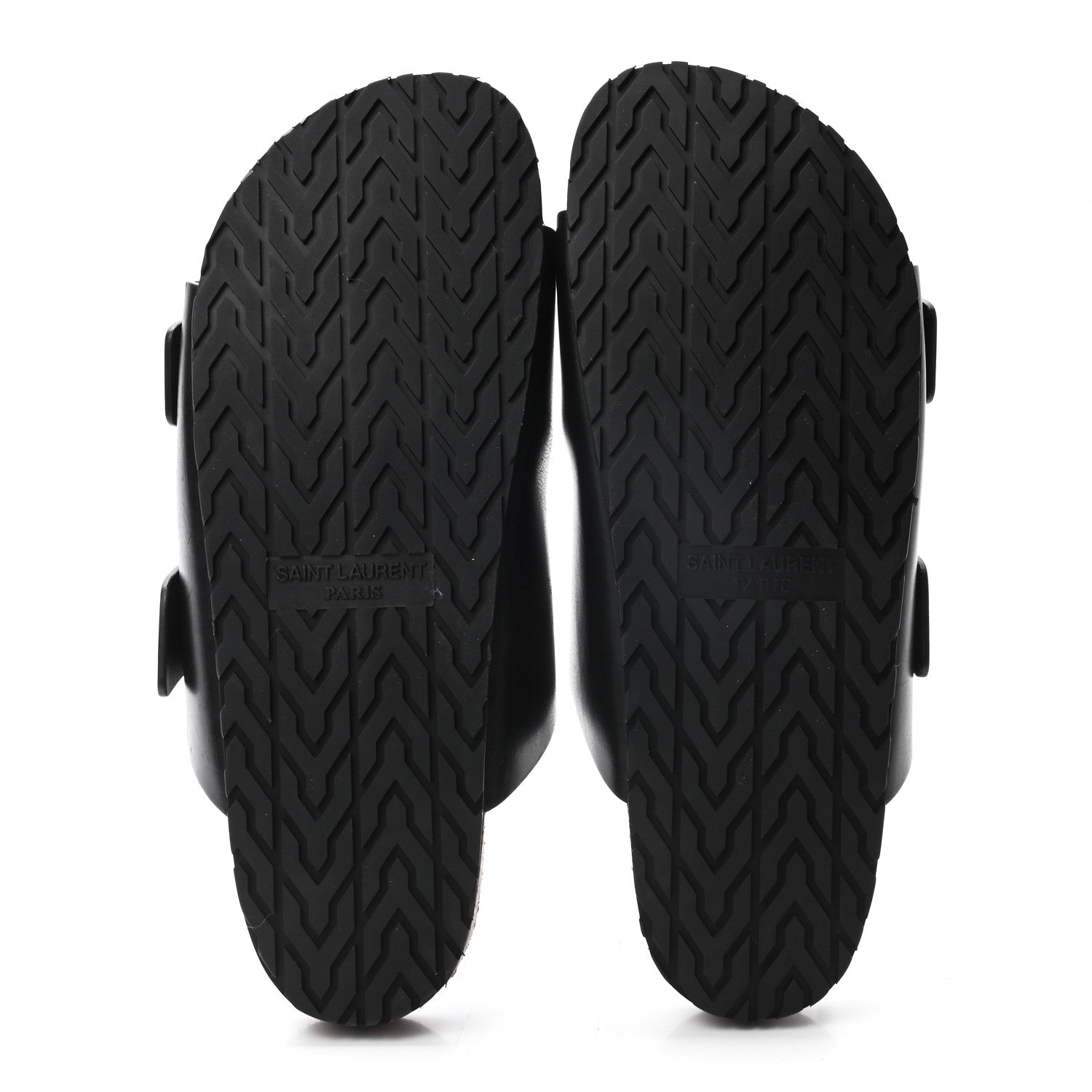 Saint Laurent Calfskin Jimmy Cross Slides 41 Black 5 of 9