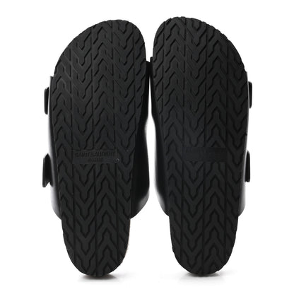 Saint Laurent Calfskin Jimmy Cross Slides 41 Black 5 of 9