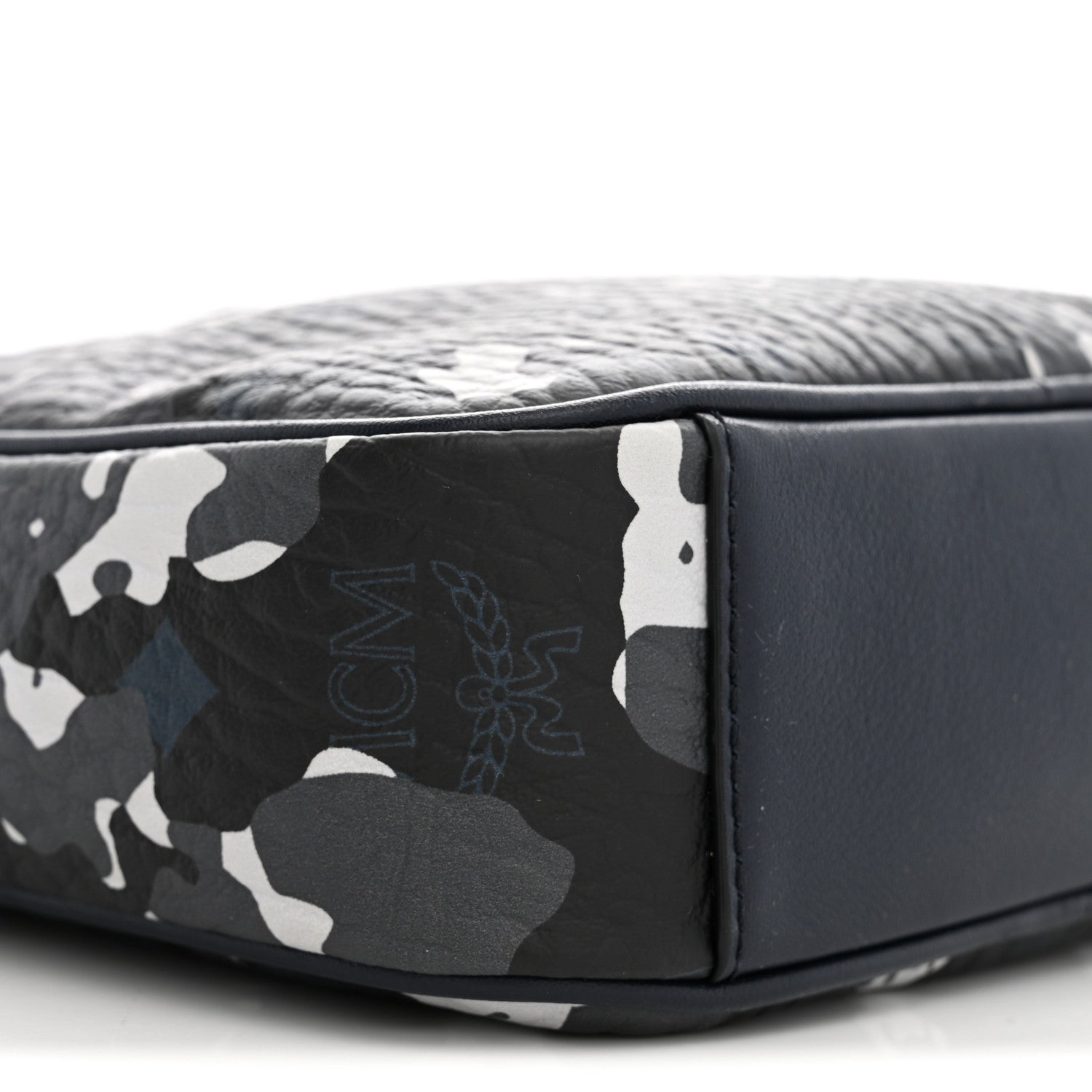 MCM Visetos Camouflage Crossbody Bag Black Blue 8 of 10