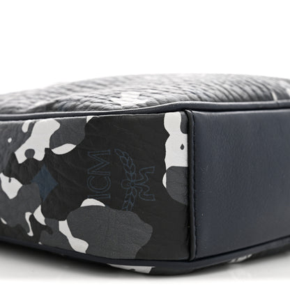 MCM Visetos Camouflage Crossbody Bag Black Blue 8 of 10