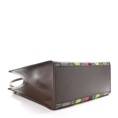 Gucci Maxi GG Supreme Monogram Pineapple Textured Dollar Calfskin Medium Retro Interlocking G Tote Bag Beige Ebony Green Pink New Acero 4 of 10