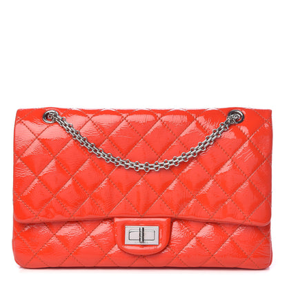 Chanel Distressed Patent Quilted 2.55 Reissue 227 Flap Red 1 of 10
