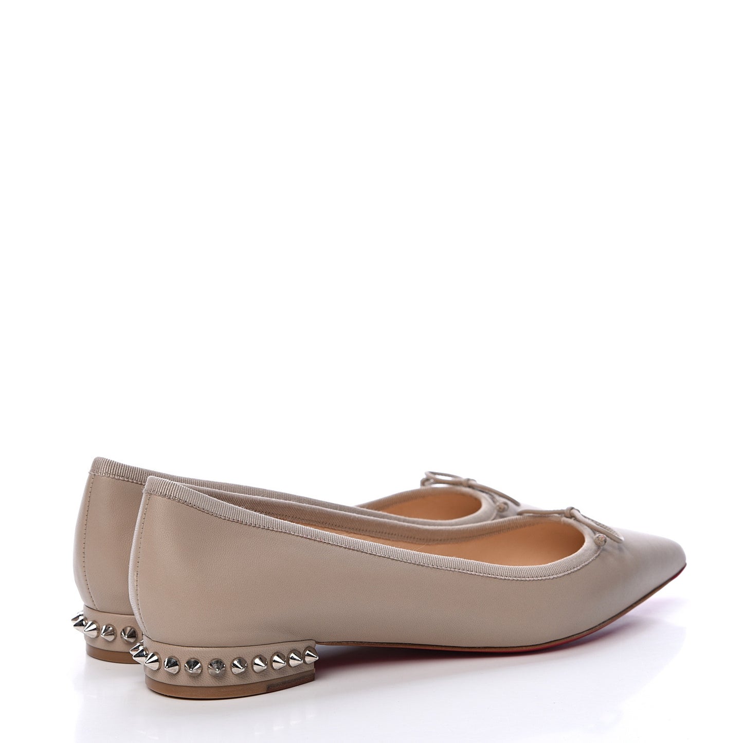Nappa Spiked Hall Flats 36.5 Nude