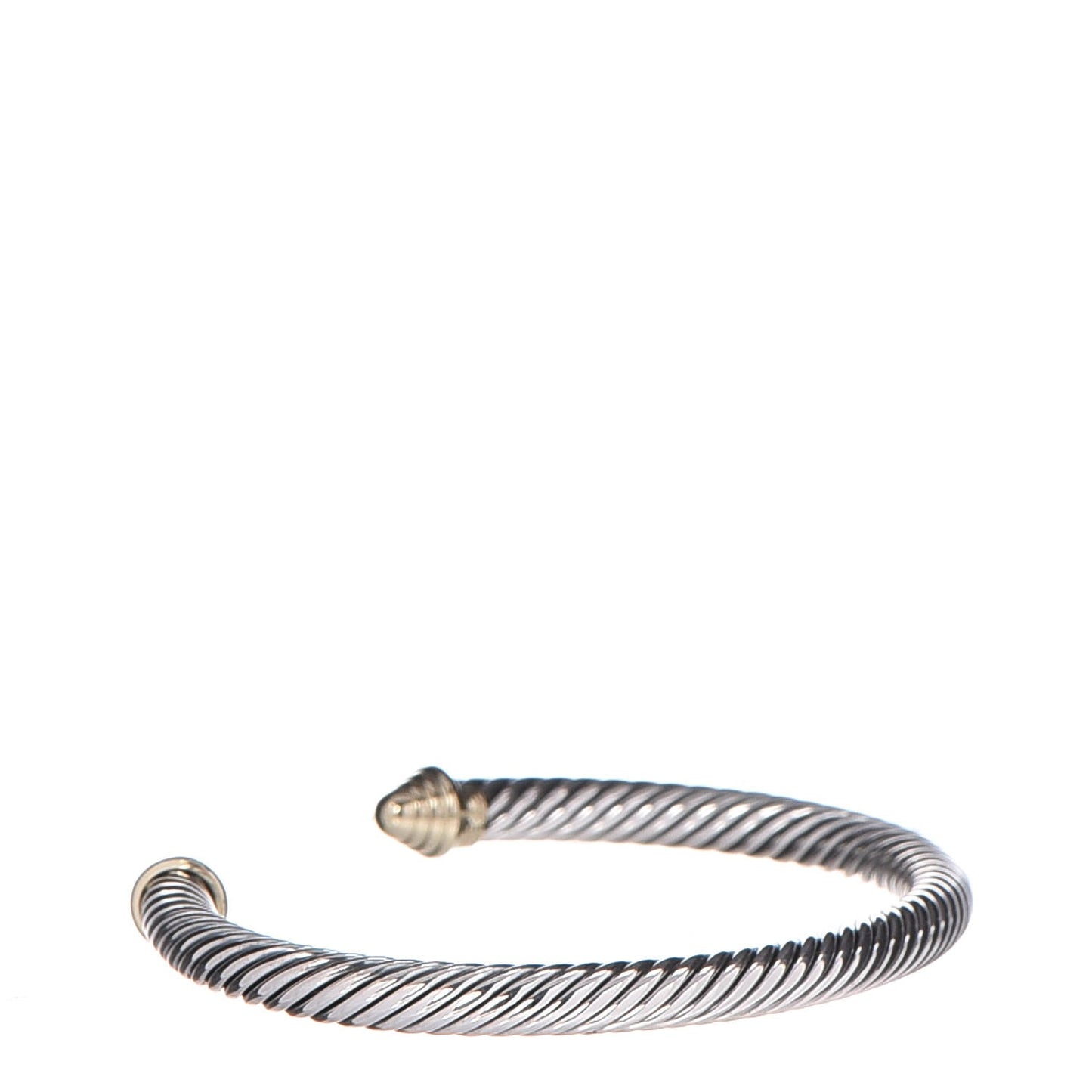 Sterling Silver 14K Yellow Gold 5mm Cable Classics Bracelet