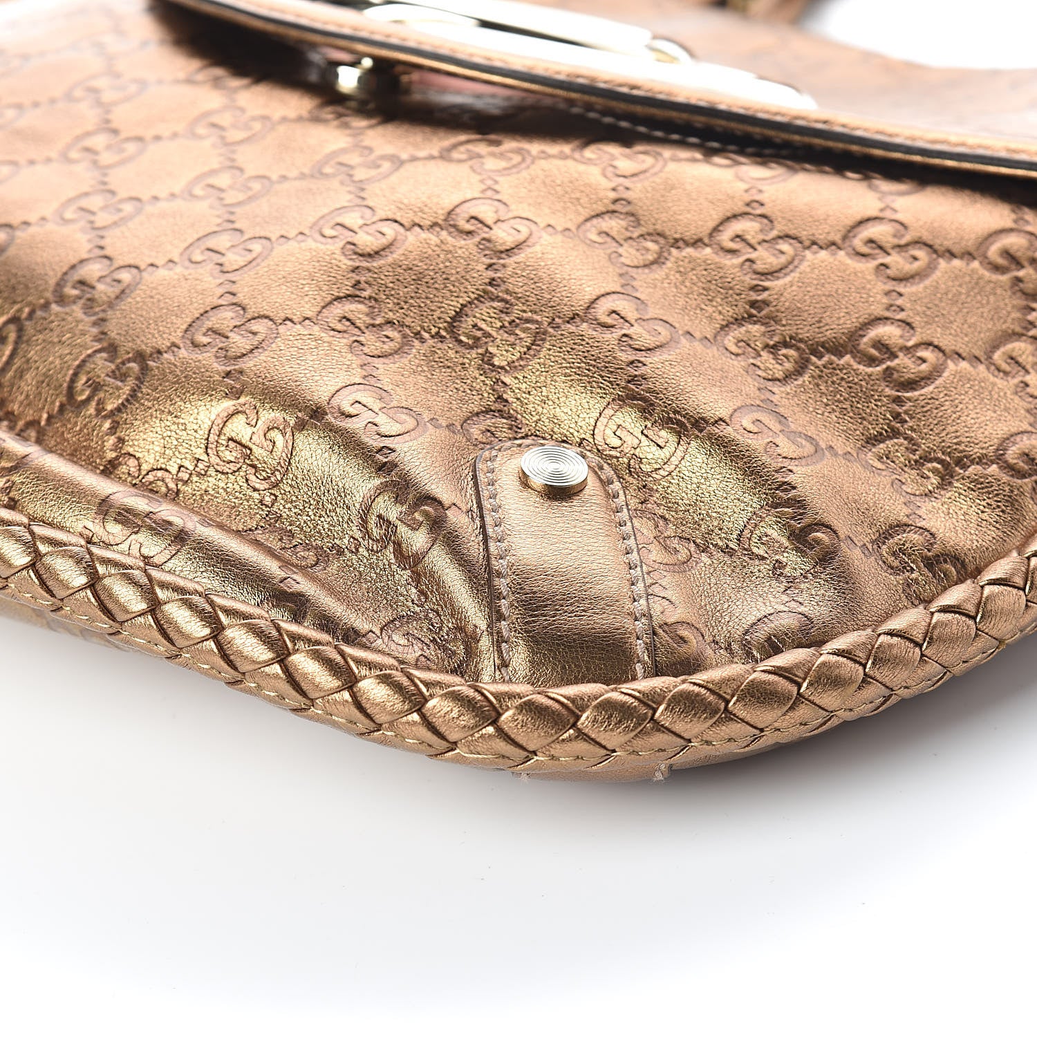 Gucci Guccissima Britt Tassel Shoulder Bag Bronze 8 of 8