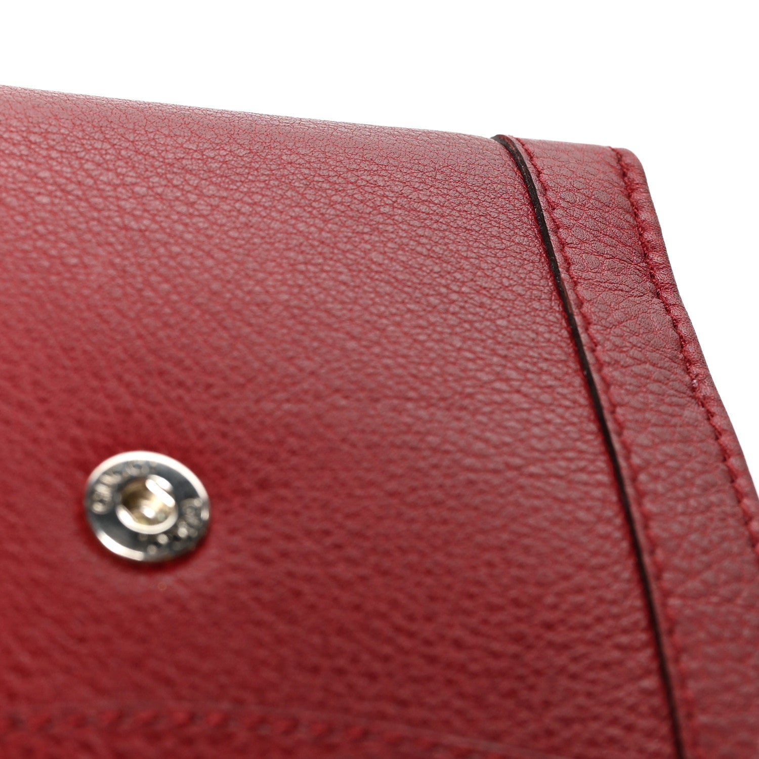 Gucci Textured Calfskin French Flap Wallet Red 9 of 9