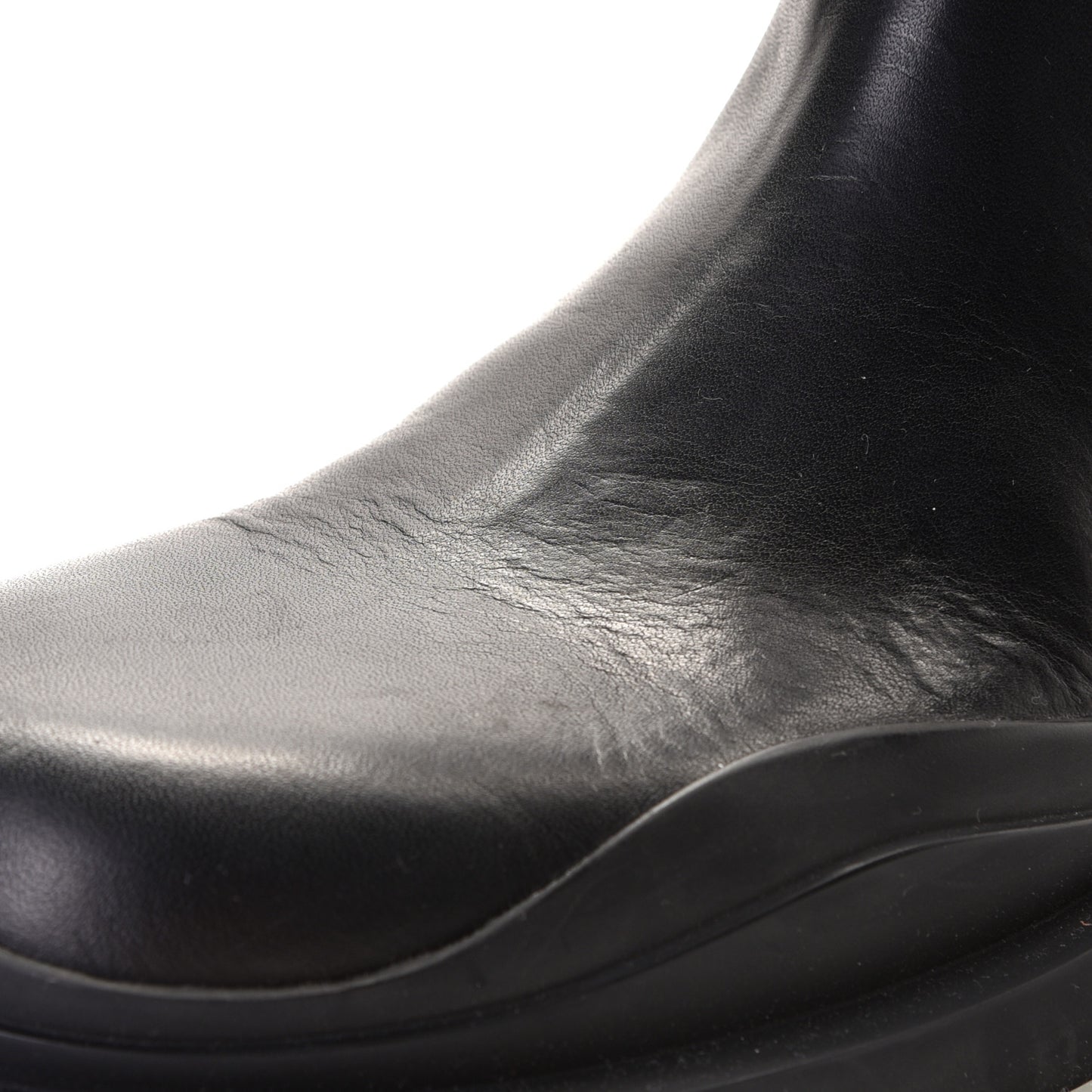 Calfskin The Tire Chelsea Boots 40 Black Transparent