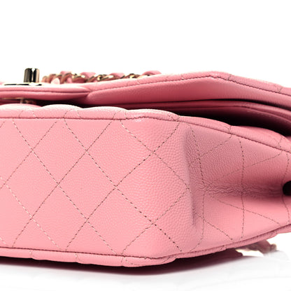 Chanel Caviar Quilted Medium Double Flap Pink 10 of 11