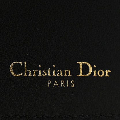 Christian Dior Grained Calfskin Supple Cannage Caro Dahlia Wallet Black 6 of 9