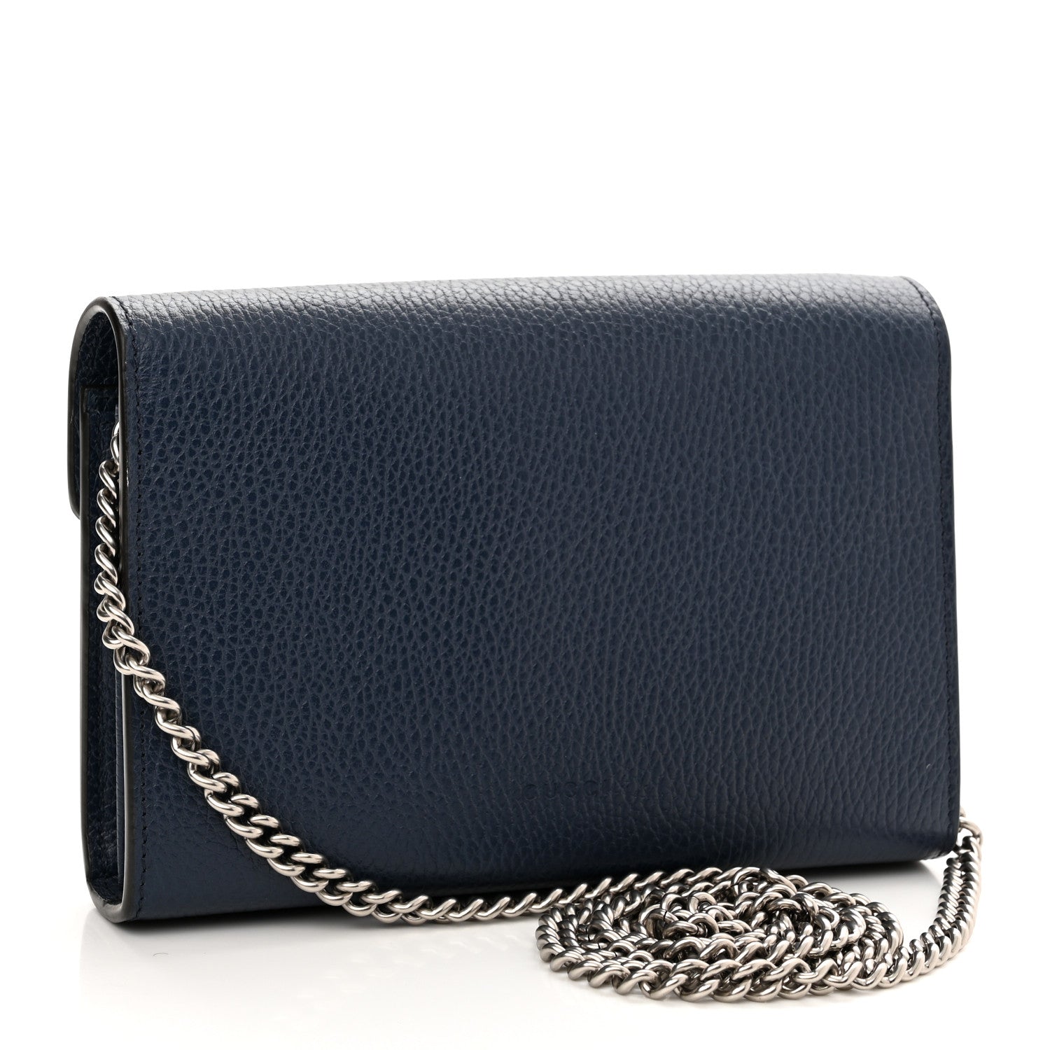Gucci Dollar Calfskin Crystal Mini Dionysus Chain Wallet Blue Agata Black Diamond 3 of 9