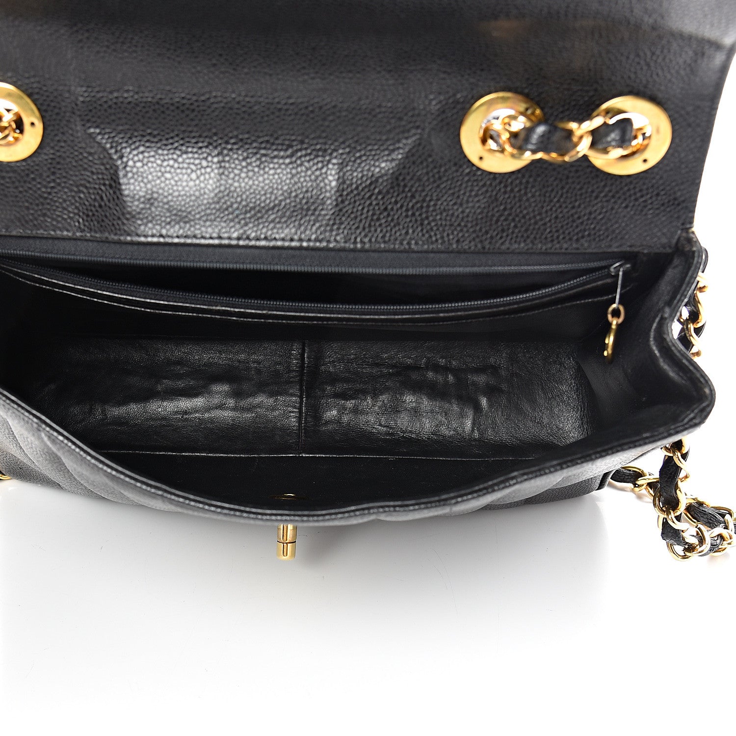 Chanel Caviar Vertical Quilted Jumbo Single Flap Black 4 of 19
